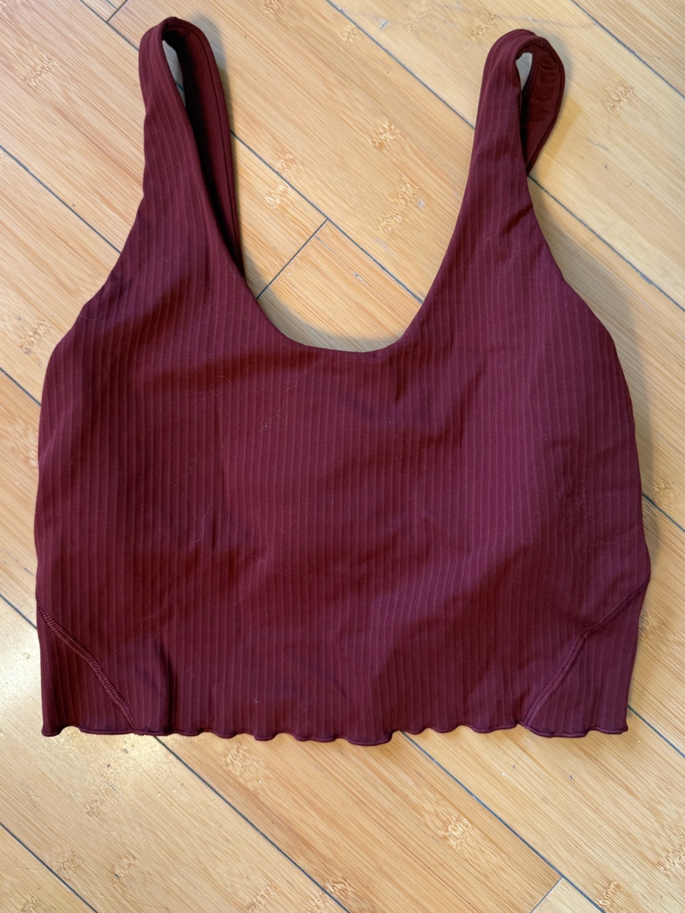 lululemon athletica Ribbed Burgundy Tank Top